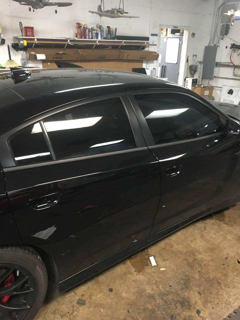 Sedan with tinted rear side windows